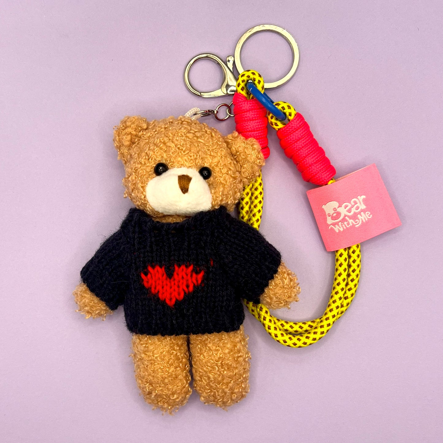 Sweater Weather Bear Keychain - Navy