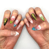 Handmade Press On Nail Tip - Blooming Prism
