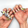 Handmade Press On Nail Tip - Botanical Breeze