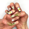 Handmade Press On Nail Tip - Botanical Breeze