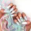 Handmade Press On Nail Tip - Bow Fantasy