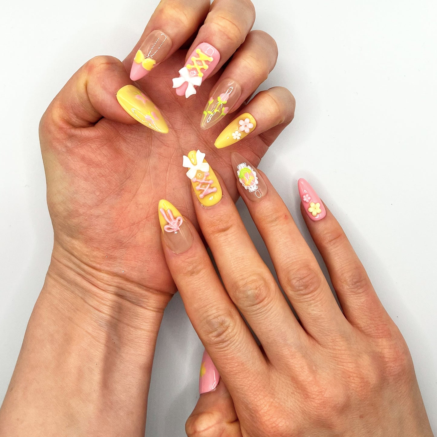 Handmade Press On Nail Tip - Dollhouse Whimsy