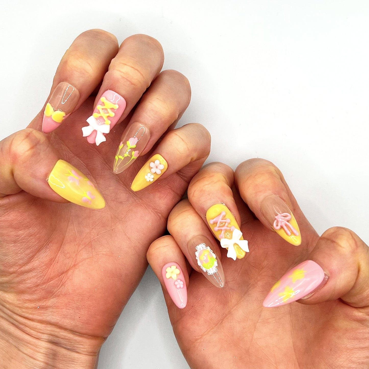 Handmade Press On Nail Tip - Dollhouse Whimsy