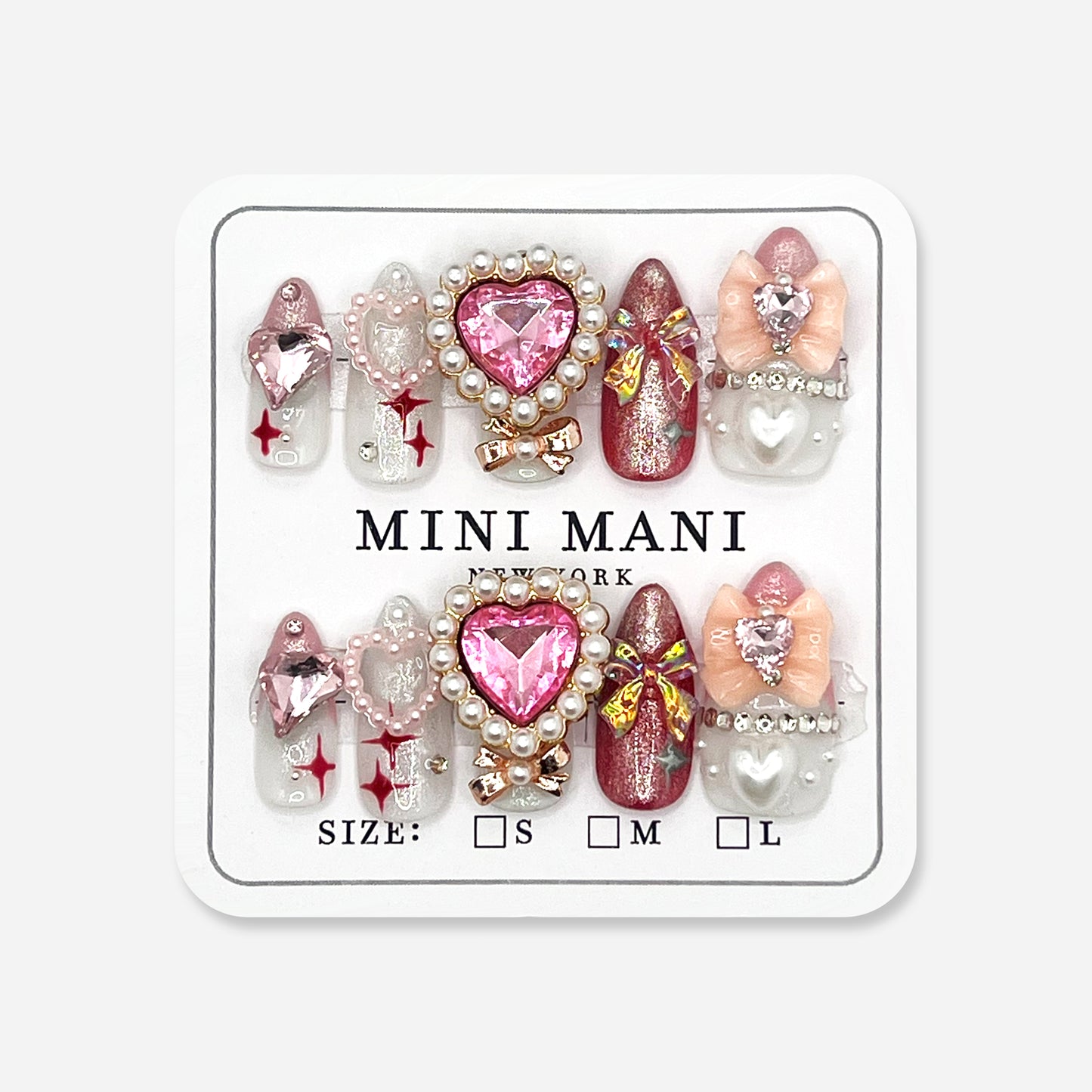 Handmade Press On Nail Tip - Princess Parade