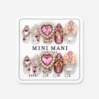 Handmade Press On Nail Tip - Princess Parade
