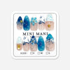 Handmade Press On Nail Tip - Ocean Bloom