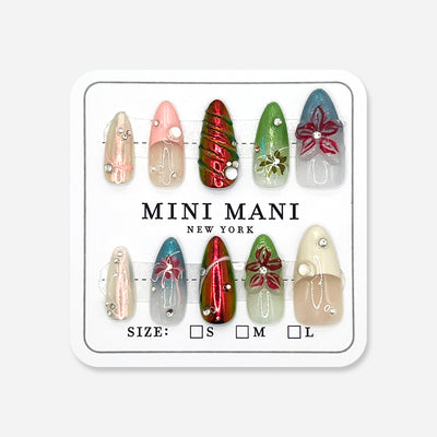 Handmade Press On Nail Tip - Blooming Prism