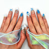 Handmade Press On Nail Tip - Ocean Bloom