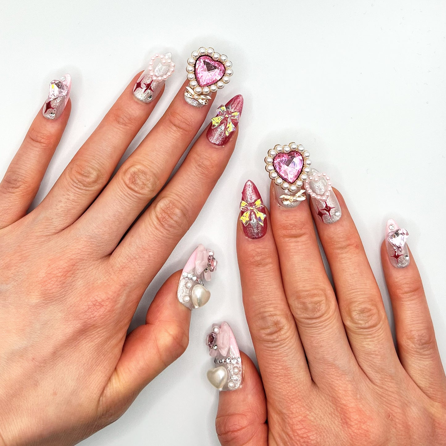Handmade Press On Nail Tip - Princess Parade