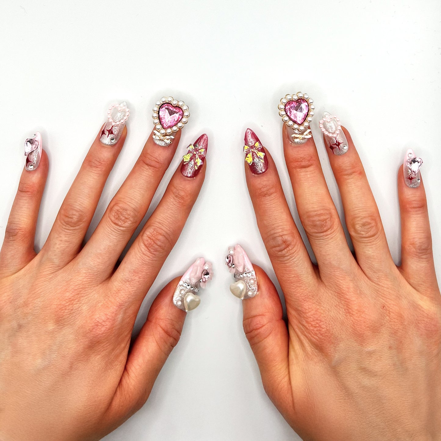 Handmade Press On Nail Tip - Princess Parade