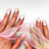 Handmade Press On Nail Tip - Seaside Blossom
